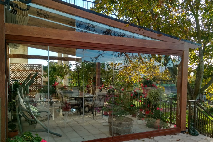 Pergola de madera rústica, Porche de madera de carpinteria …